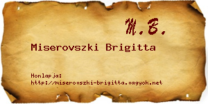 Miserovszki Brigitta névjegykártya