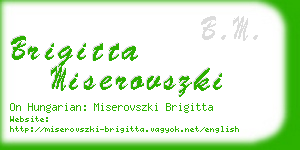 brigitta miserovszki business card